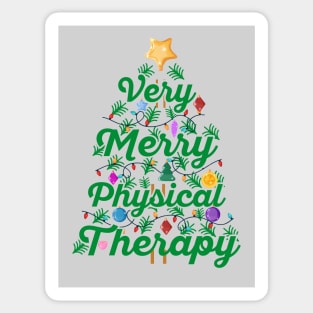 PT Christmas Very Merry Physical Therapy Christmas Sticker